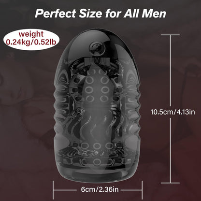 360 ° Granules Penis Trainer Masturbateur masculin Cup Strokers avec 8 modes de vibration 