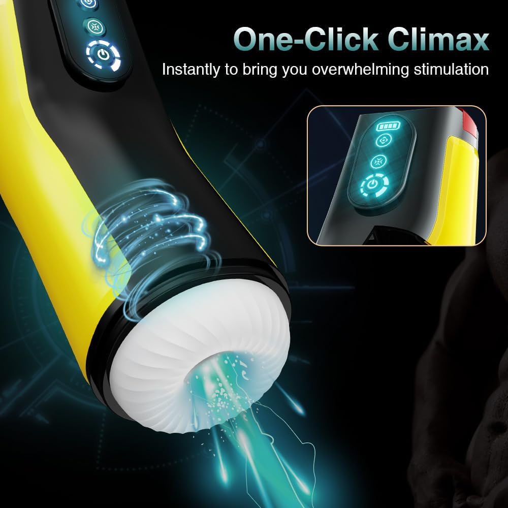 Automatic Masturbator Stroker Blowjob with 7 Vibrating & 7 Sucking & Heating Modes