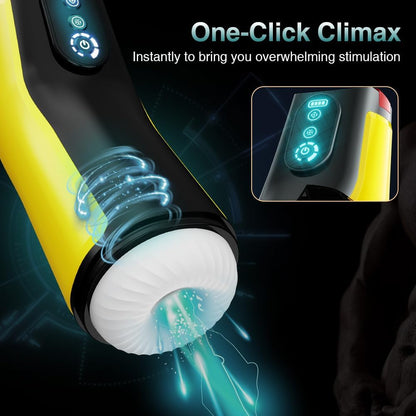 Automatic Masturbator Stroker Blowjob with 7 Vibrating & 7 Sucking & Heating Modes