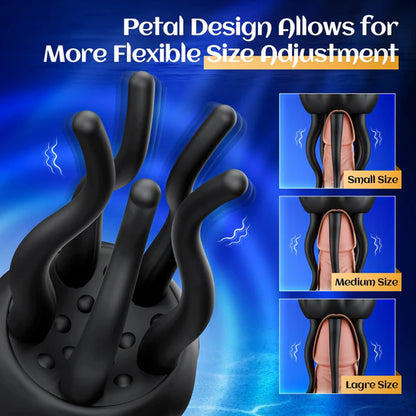 Jellyfish-shaped 10 Powerful Vibration Modes Penis Trainer Masturbator