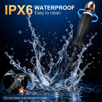 Penis Trainer Plug Vibrator Sounding Rods Urethra Stimulator with 10 Vibration Modes