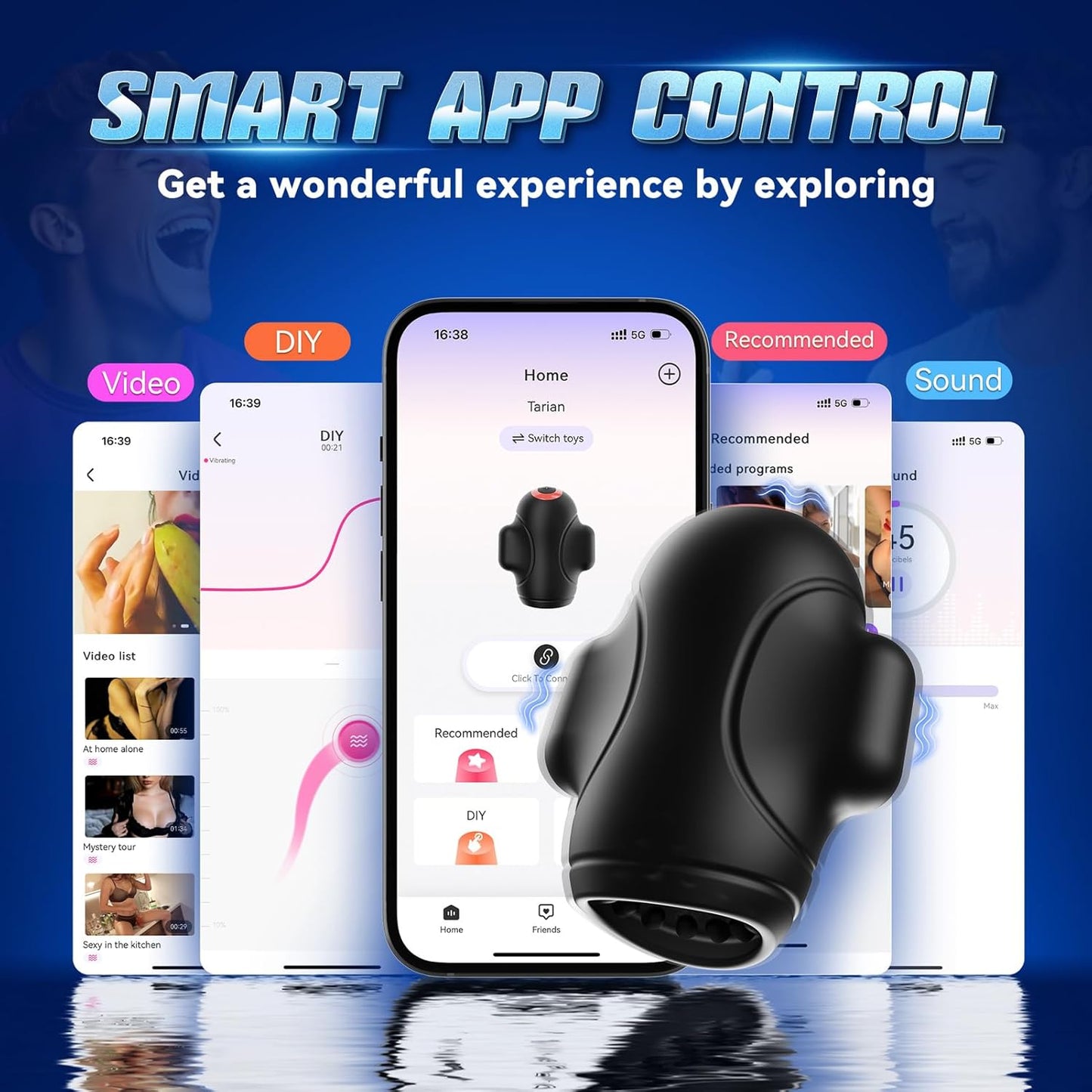 4 IN 1 Automatic Penis Trainer Vibrator Masturbator Stroker with 10 Vibrations & 3 Motors