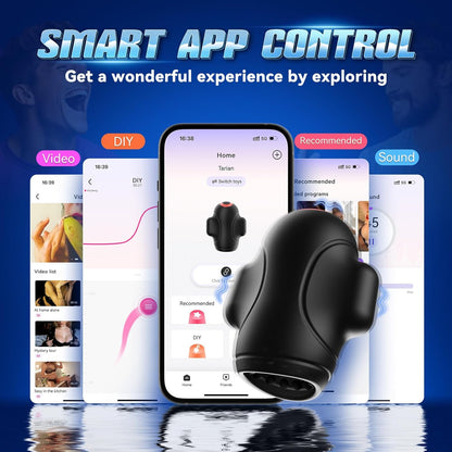 4 IN 1 Automatic Penis Trainer Vibrator Masturbator Stroker with 10 Vibrations & 3 Motors