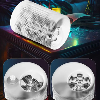 Penis Trainer Blowjob Pocket Pussy Masturbator with 10 Vibration Modes