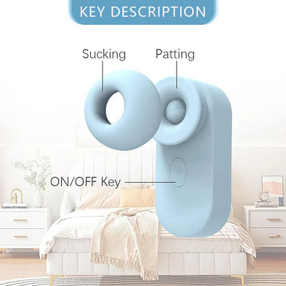 2 IN 1 Mini Headphone G Spot Vibrator Stimulator with 5 Tongue Suction & Vibration Modes