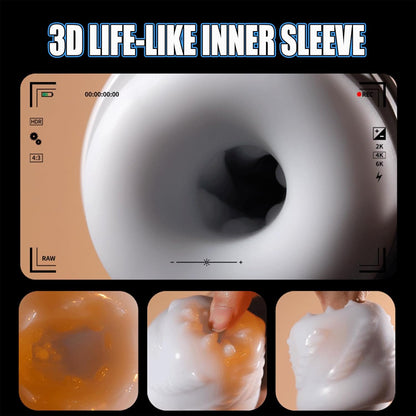 Automatic Masturbator Blowjob Stroker Pocket Pussy with 9 Vibration & 4 Suction Modes