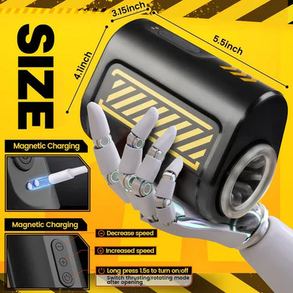 2 in 1 Automatic Masturbator Penis Trainer with 7 Thrusting & Rotating Modes