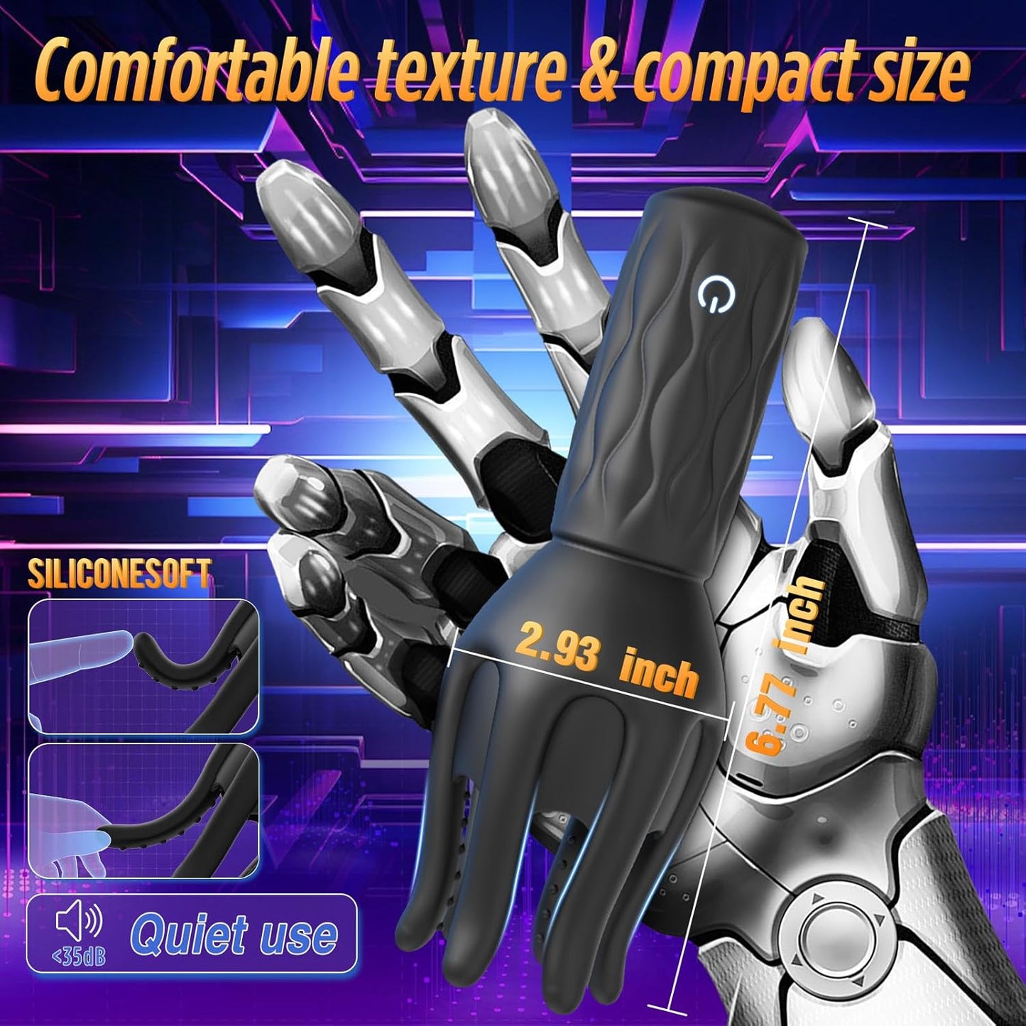 360° Wrapped Tentacle Penis Trainer Vibrator Stroker with 3 Strength 7 Vibration Modes
