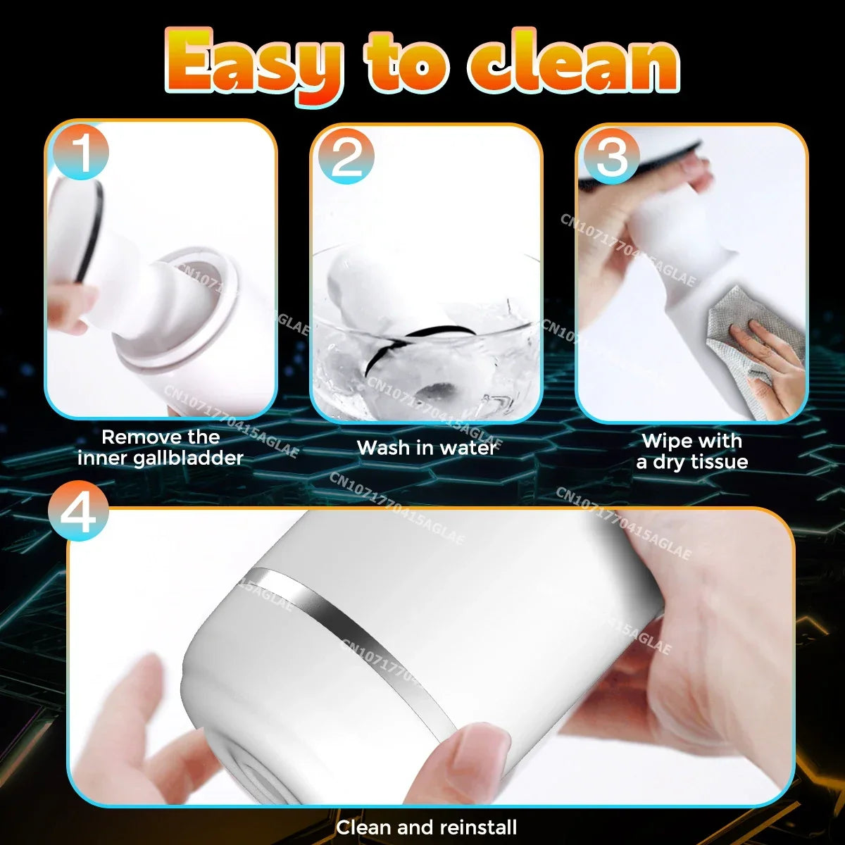 Automatic Masturbator Penis Trainer Vibrator Stroker Blowjob with 10 Vibration Modes