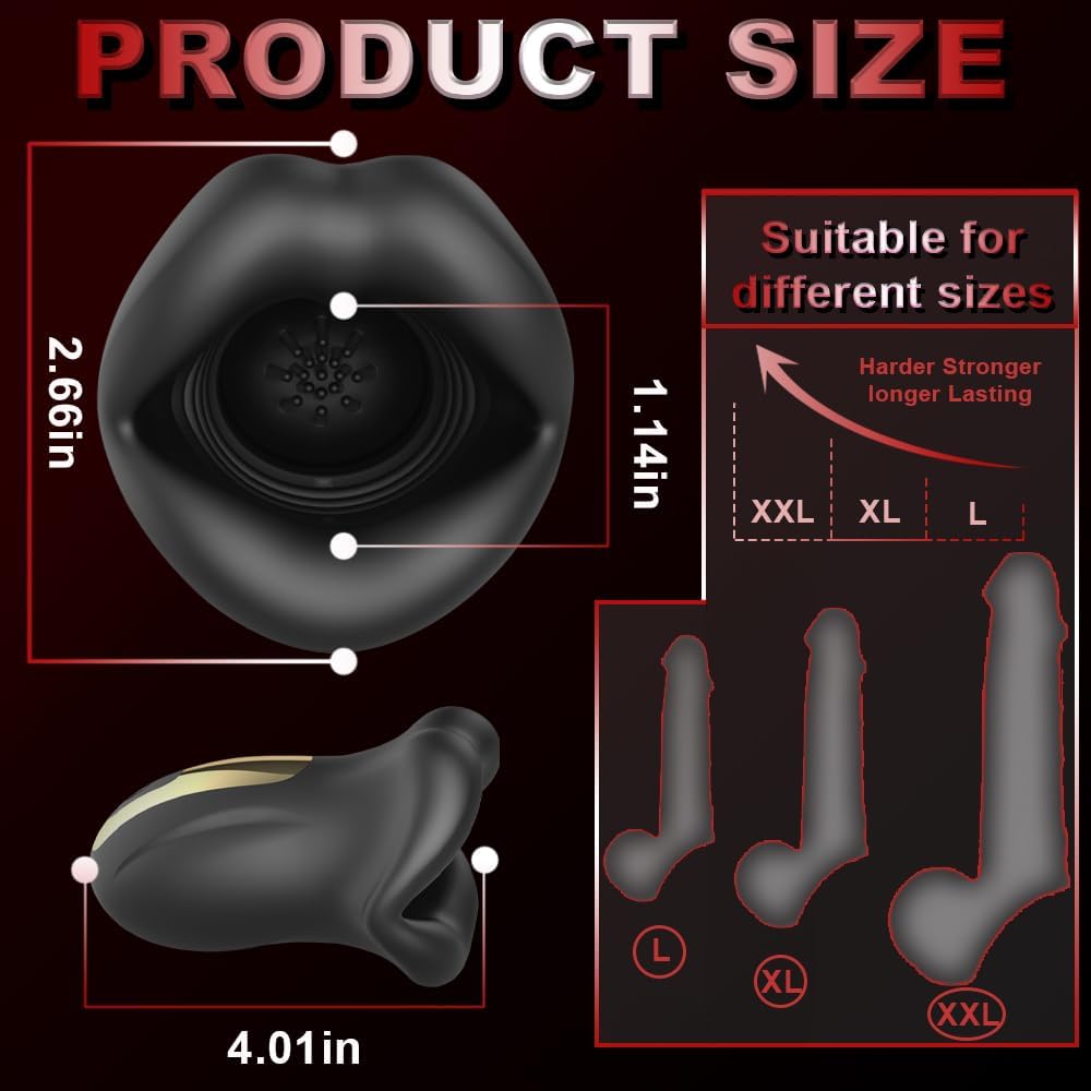 9 Vibration Modes Oral Sex Stimulator Male Masturbation Cup Penis Trainer