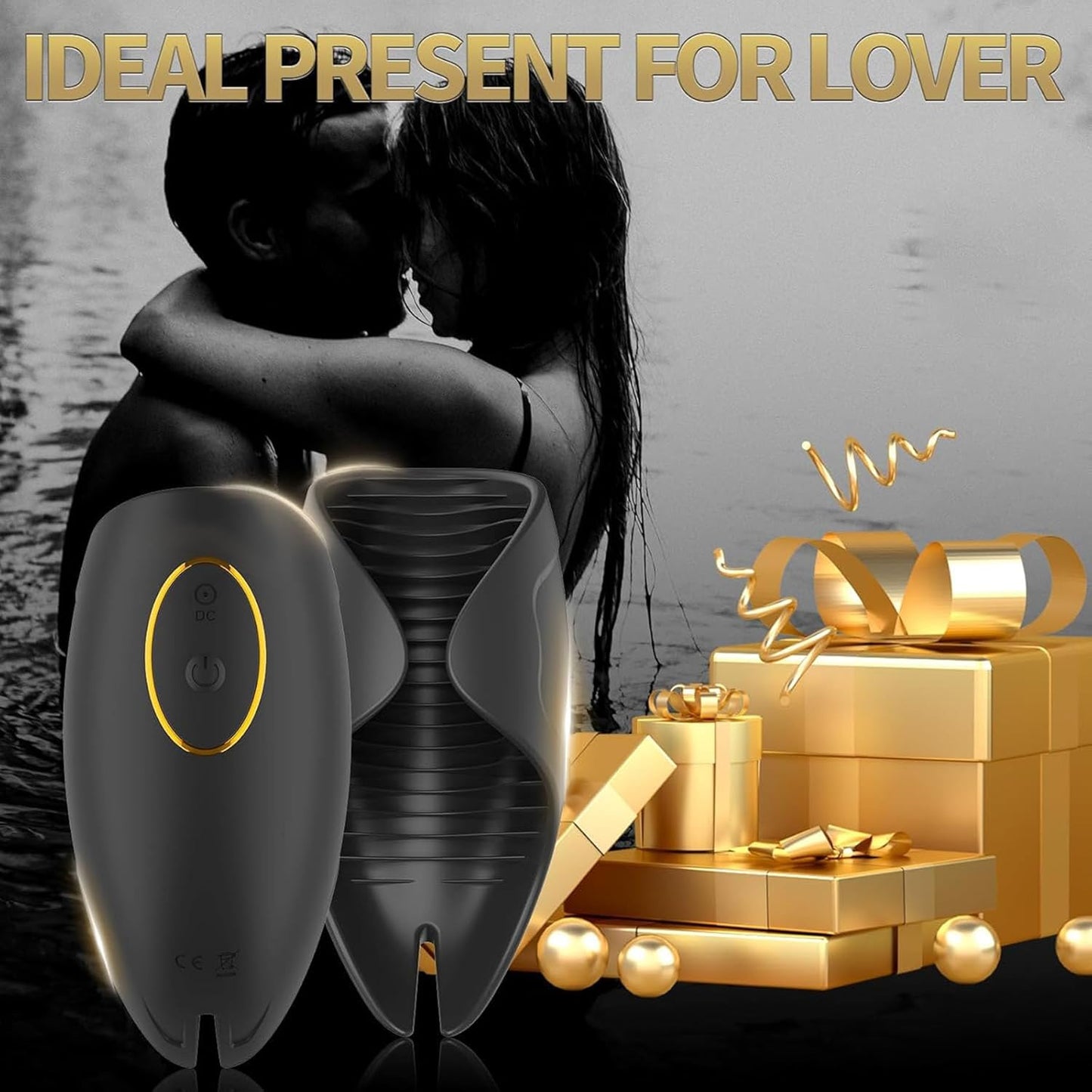2 IN 1 Rib Tunnel Penis Trainer Vibrator Masturbator with 10 Vibration Levels