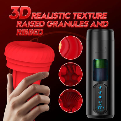 Automatic Masturbator Stroker Blowiob with 9 Sucking & Thrusting & Vibrating Modes