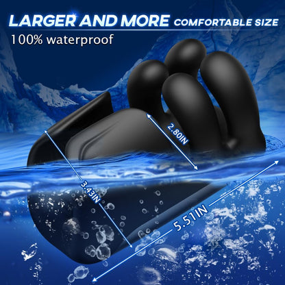 Electric Penis Trainer Glans Vibrator with 10 Massaging & Tapping & Vibrating