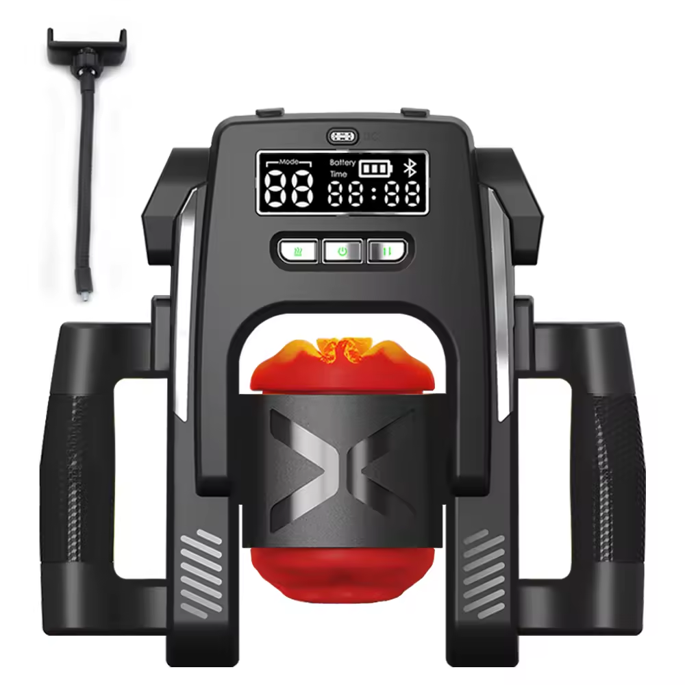 LCD Display Automatic Masturbator Sex Mahcine With 9 Push & Vibration Modes