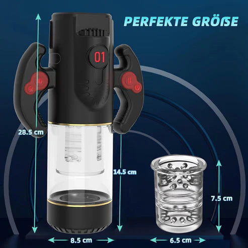 Hands-Free Automatic Sucking Male Masturbator Cup with 9 Thrusting Rotating Modes