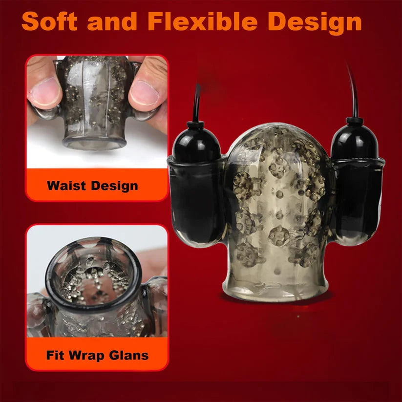 Glans Trainer Penis Vibrator Masturbator with 10 Vibration Modes & 20 Frequencies