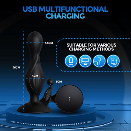 E-stim Pulse Anal Beads Butt Plug Vibrator SM Sex Toys