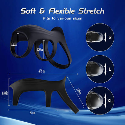 Thickening Penis Ring Sleeve Cock Extender Stimulator with 10 Modes