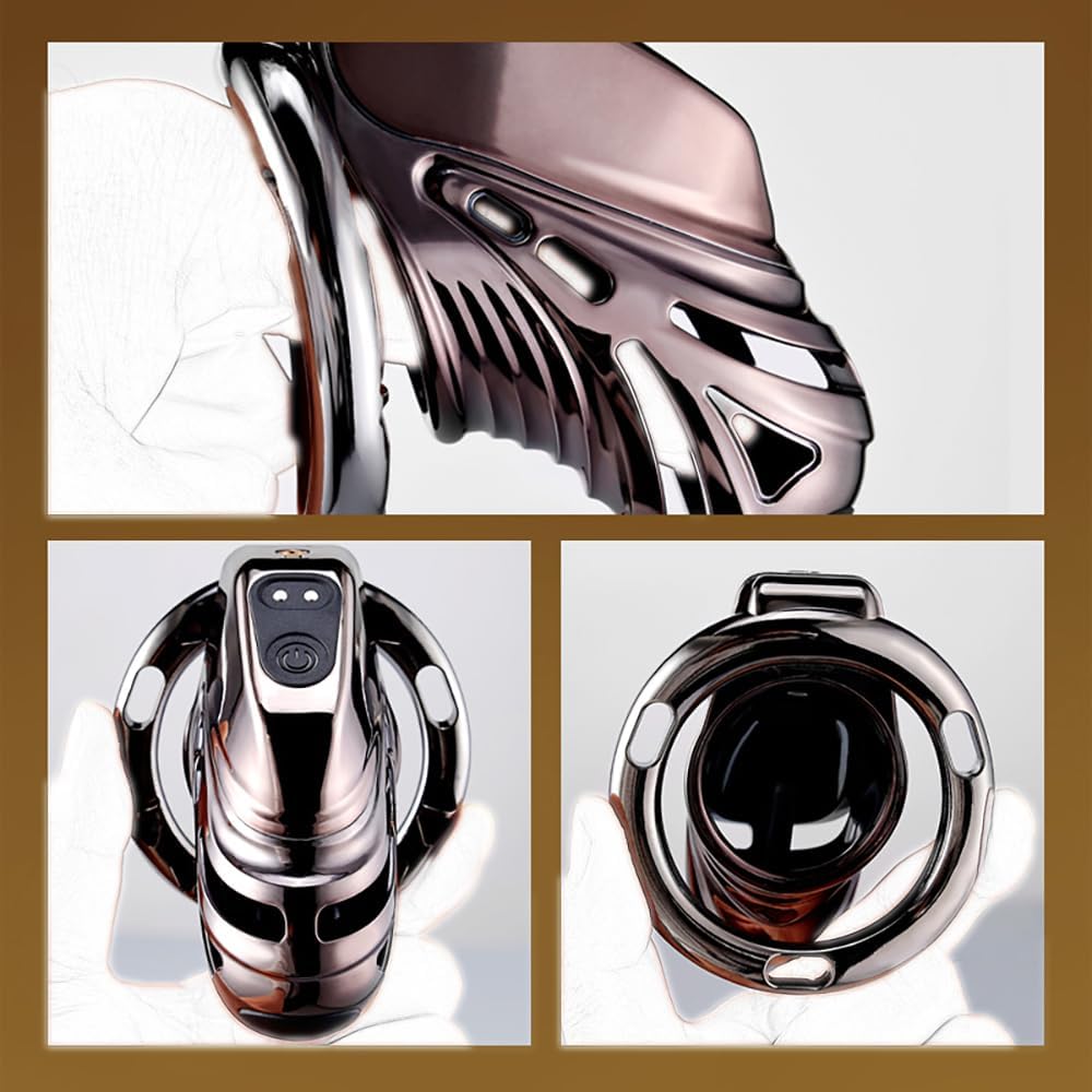 E-stim Chastity Cage with 100 Thrust Frequency & 3 Thrust Intensity Levels