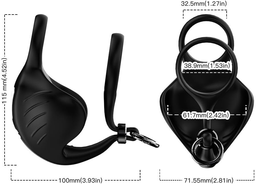 Testicle Massager Penis Trainer Vibrator Stimulator, Masturbator with 9 Vibration Modes