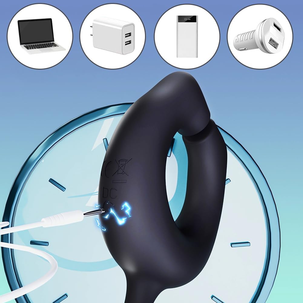 10 Intense Vibration Modes Penis Ring Prostate Massager Anal Butt Plug