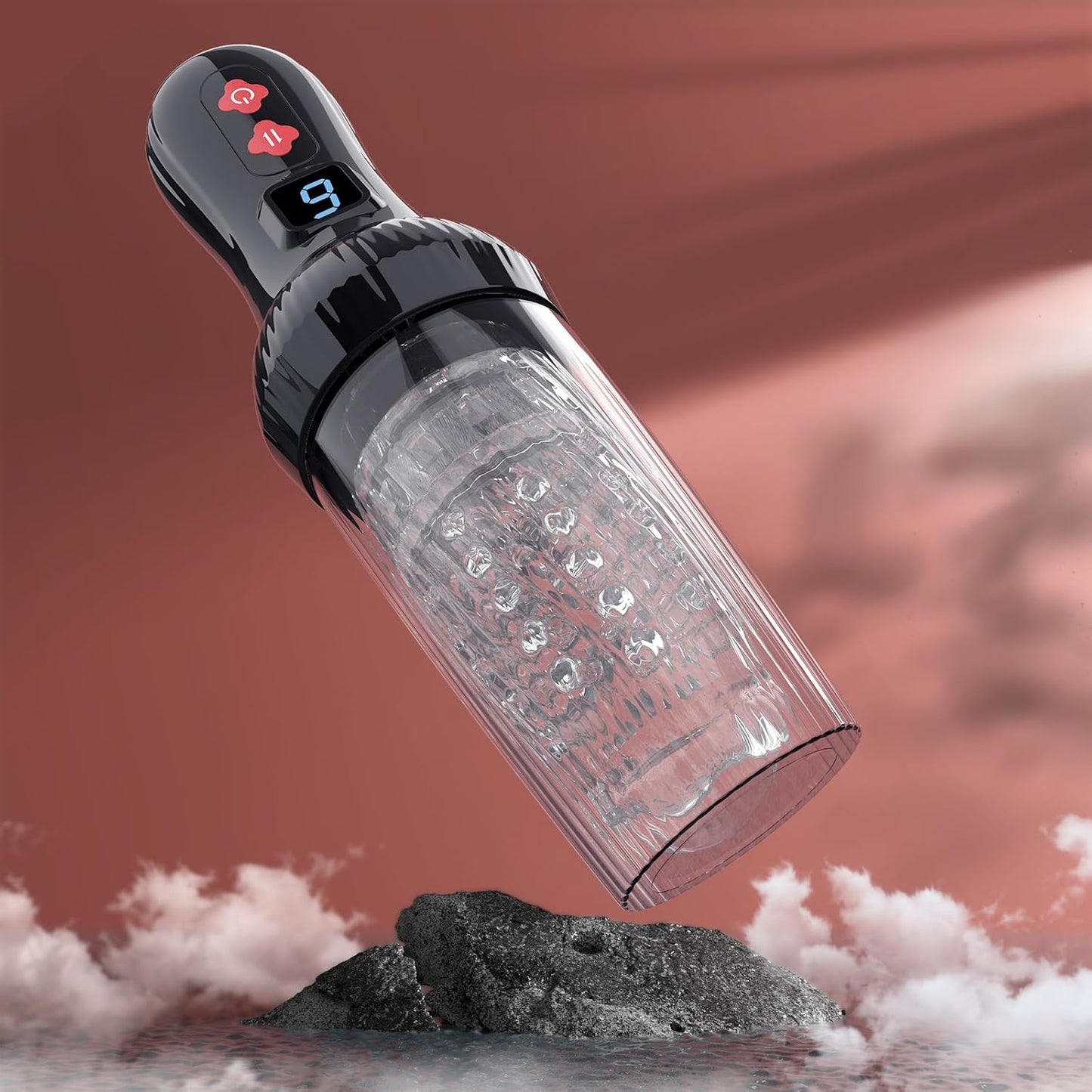 2 IN 1 Automatic Masturbator Penis Trainer with 9 Thrusting & Rotating Modes