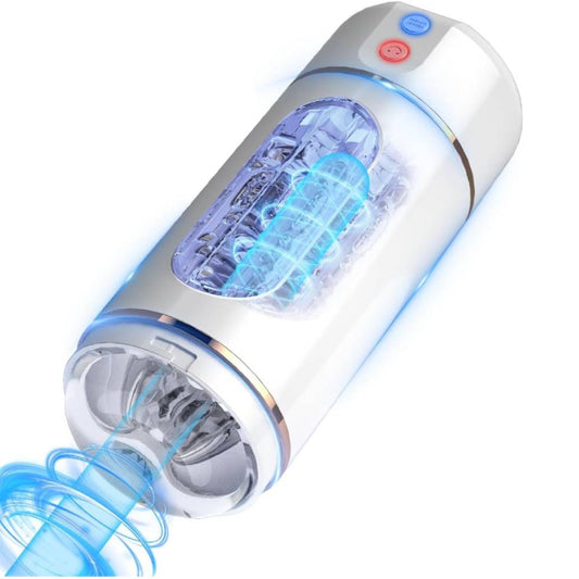 Hands Free Automatic Masturbator Blowjob Machine with 10 Sucking & Vibrating Modes