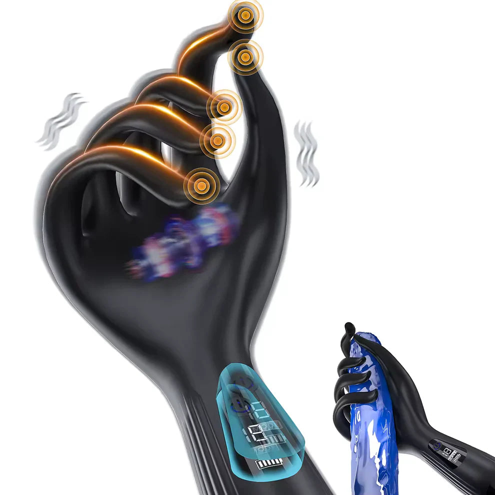 LED Display Penis Trainer Glans Vibrator Massager Masturbator with 10 Vibration Modes