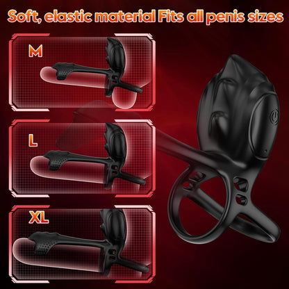 Cock Ring Penis Trainer Vibrator Stimulator with 10 Vibrations Modes