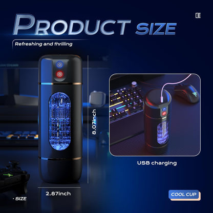 Realistic Masturbator Pocket Pussy Stroker Blowjob with 10 Vibration Modes