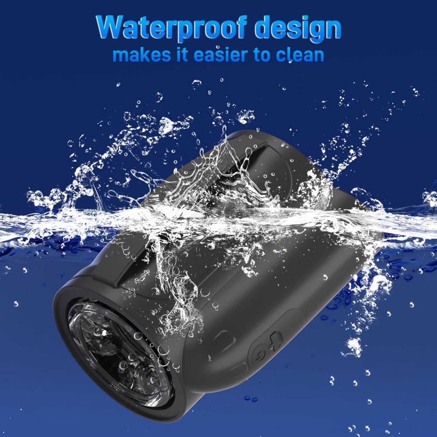 Electric Penis Trainer Glans Stimulator Masturbator with 7 Telescopic & Rotation Modes