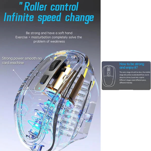 Electric Penis Trainer Vibrator Glans Stimulator Masturbator with 10 Vibration Modes