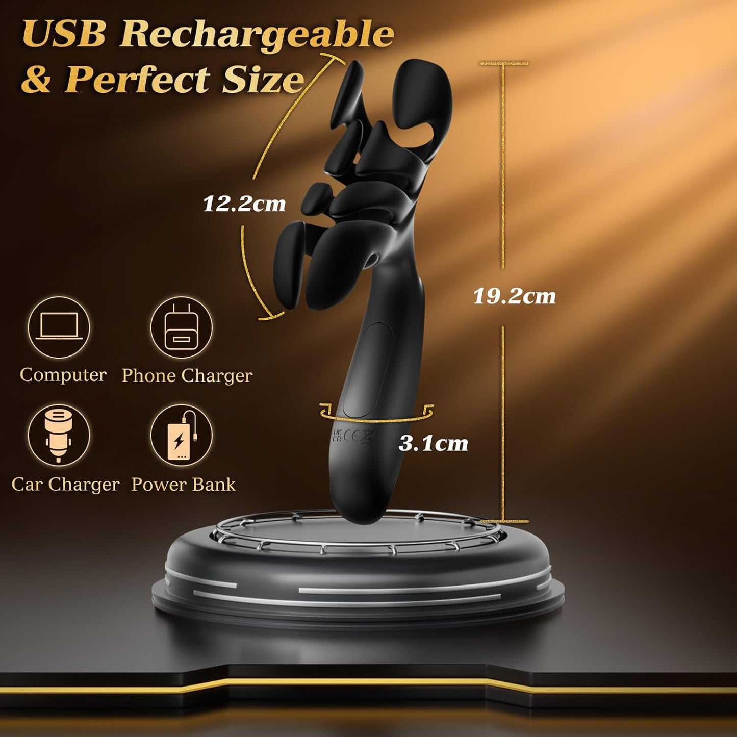 Automatic Penis Vibrator Trainer Extender with 10 Vibrating Modes