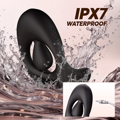 3 IN 1 Cock Ring Testicle Stimulator Penis Trainer with 3 Motors & 10 Vibrations