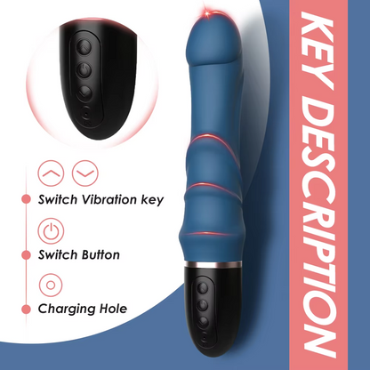 Huge Big Dildo Vibrator Vaginal Massager with 10 Powerful Vibration Modes