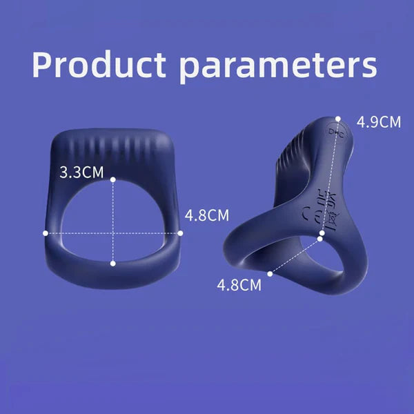 Y-shaped Double Ring Penis Ring Trainer Vibrator with 10 Vibration Modes
