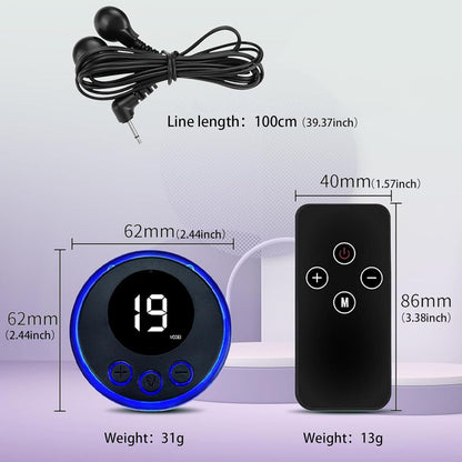 E-stim SM Cock Ring Stimulator Set with 19 Electric Shock Intensity & 8 Modes