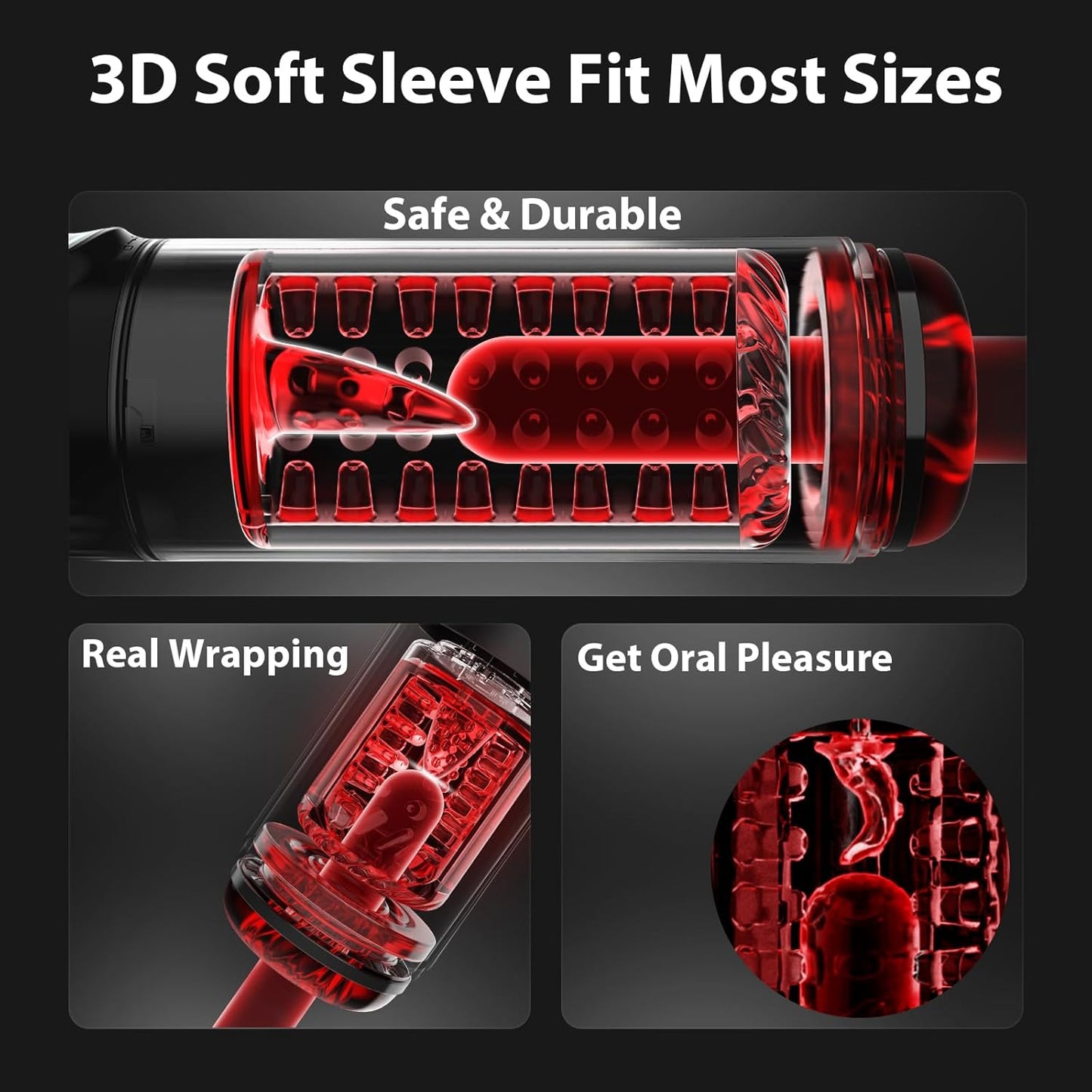 AI-Powered Automatic Masturbator Pumps Enlargers with 7 Thrusting Rotating Sucking Licking Modes