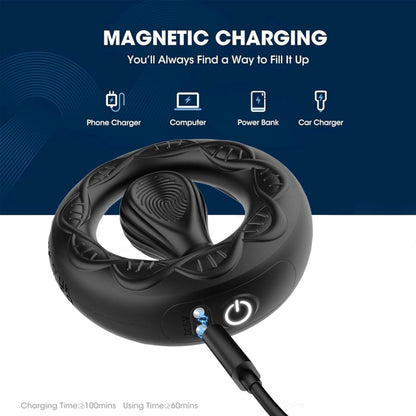 APP Pleasure Cock Ring Penis Vibrator Testicle Stimulator with 9 Vibration Modes