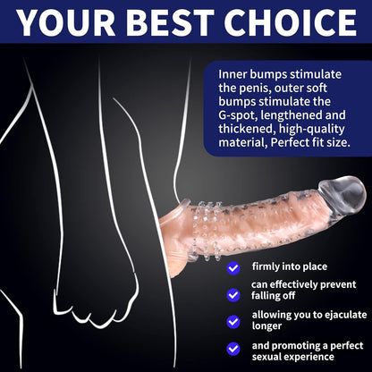 7.9 inch Clear Penis Sleeve Cock Extender