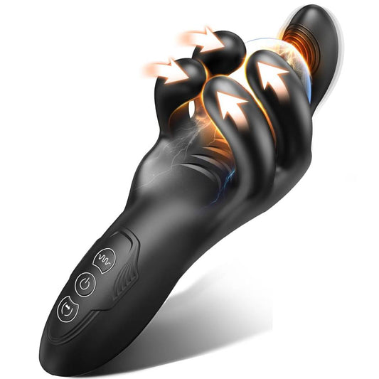 360° Blowjob Training Wrap Penis Trainer Vibrator with 10 Clamping & Vibrating Modes