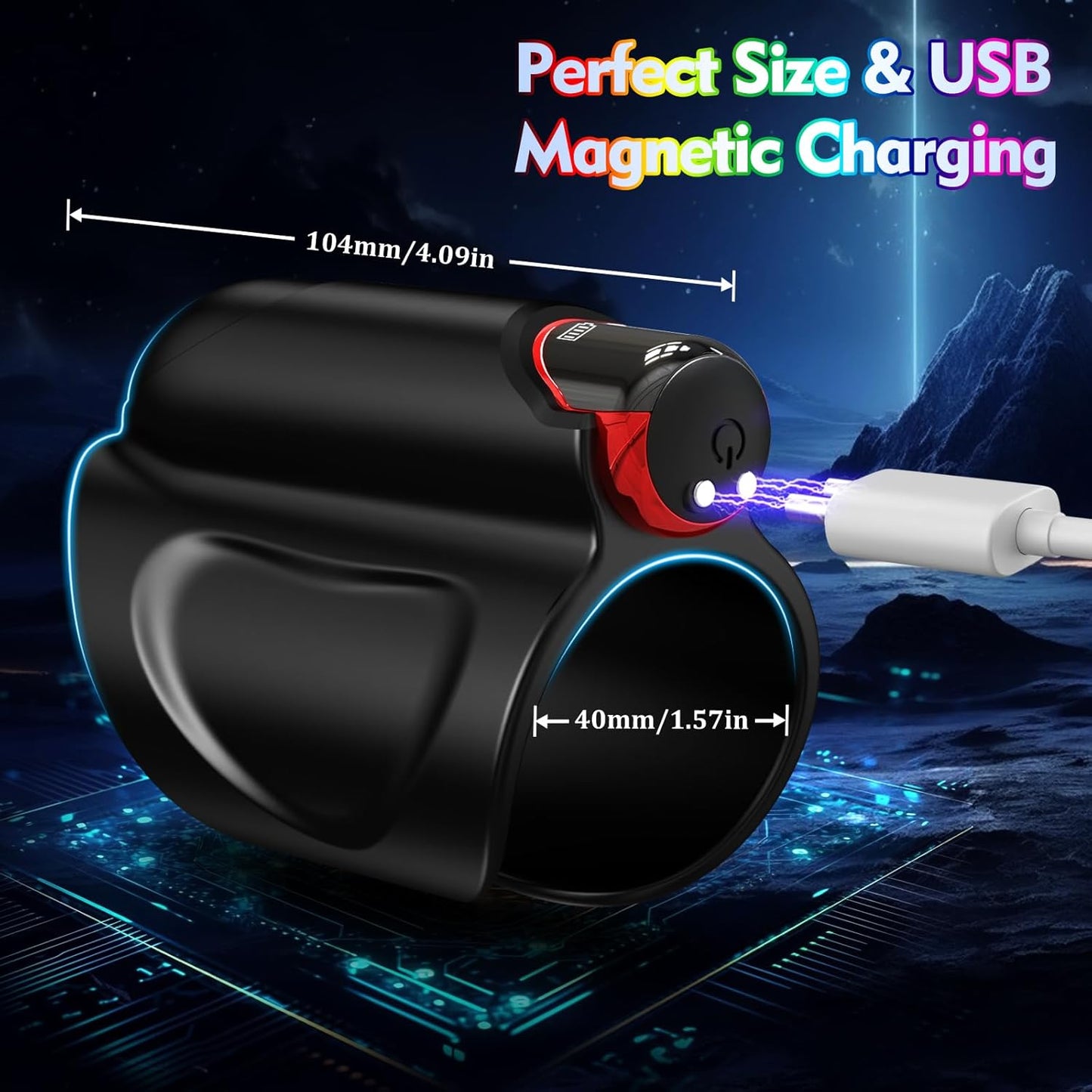 3 IN 1 Electric Penis Trainer Vibrator Stroker Masturbator with 9 Vibrating Modes