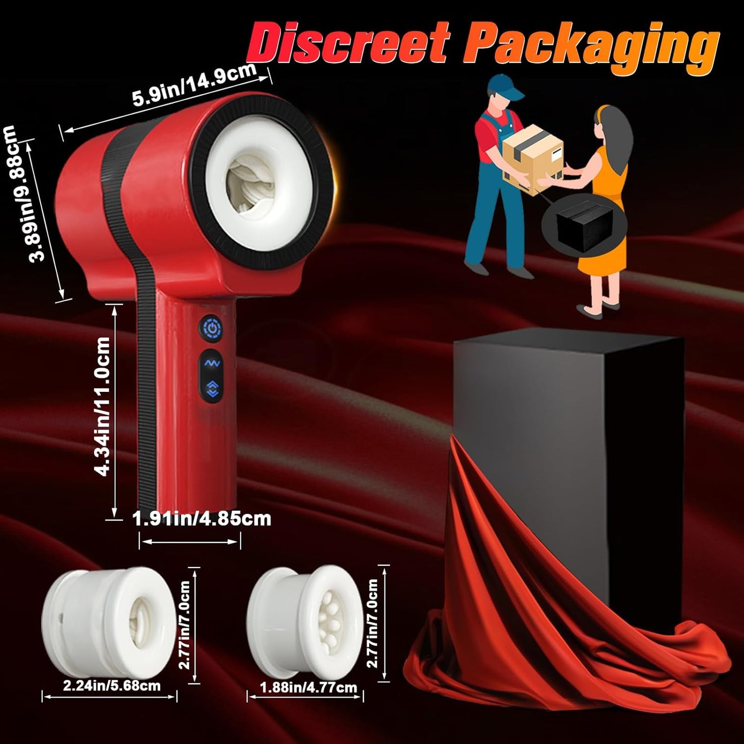 360° Wrapping Automatic Masturbator Blowjob with 5 Thrusting & Rotating & Vibrating