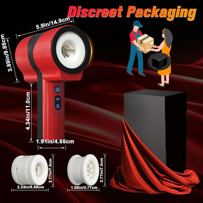 360° Wrapping Automatic Masturbator Blowjob with 5 Thrusting & Rotating & Vibrating