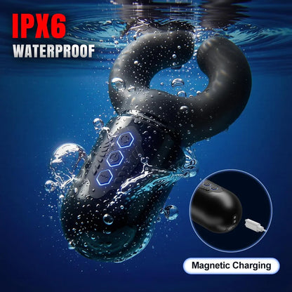 Automatic Clamp Penis Vibrator Glans Trainer Masturabator with 10 Vibration Modes