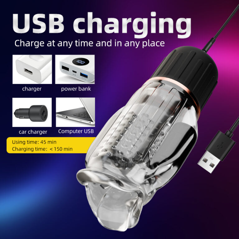 3 IN 1 Penis Trainer Vibrator Masturbator with 10 Vibrating &  Licking & Heating Modes