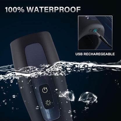 Electric Penis Trainer Vibrator Masturbator with 10 Vibration Modes & 40 ℃ Heating