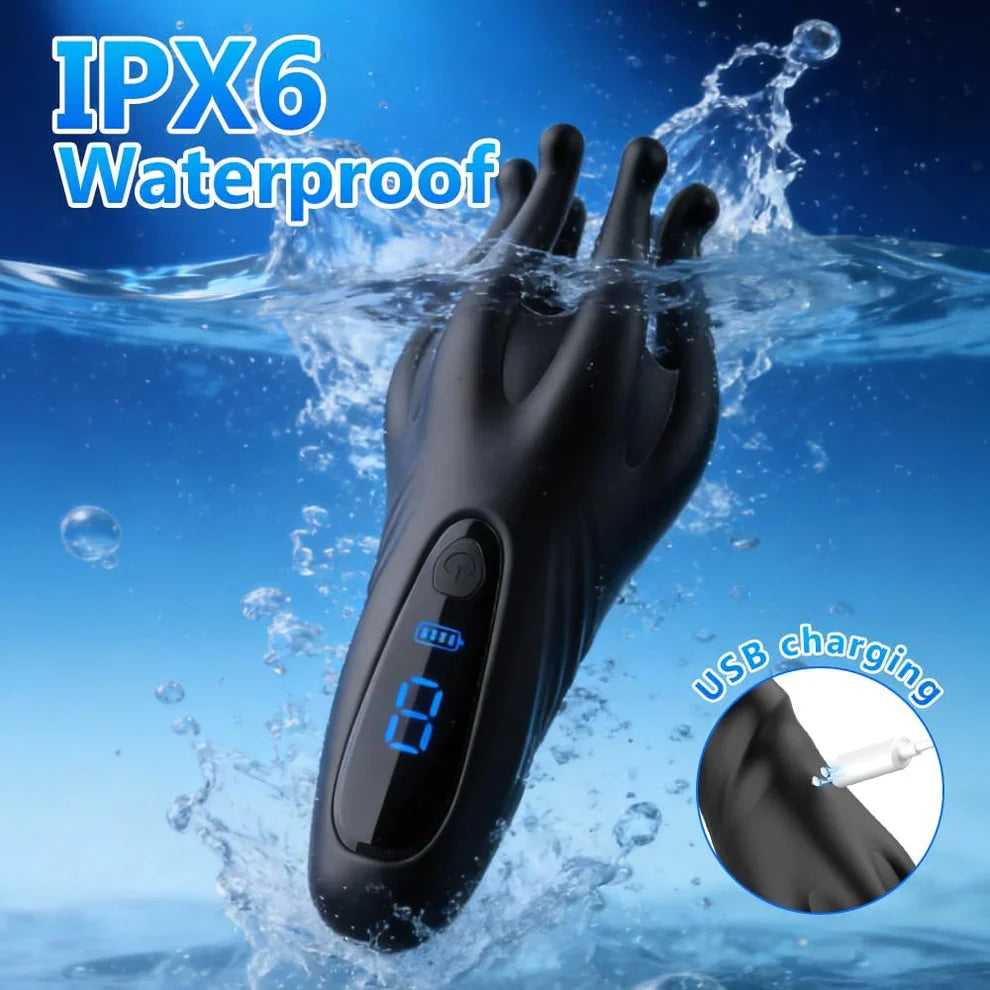 Fully Wrapped Penis Trainer Tentacle Vibrator Stroker with 10 Vibration Modes