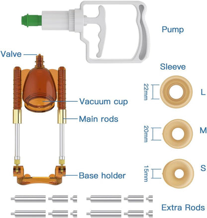 Penis Pumps Erotic Erection Aid Suction Power Vacuum Pump Endurance Trainer Set