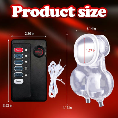 E-stim Testicles Crusher Male Chastity Devices with Multiple Electric Shock Modes